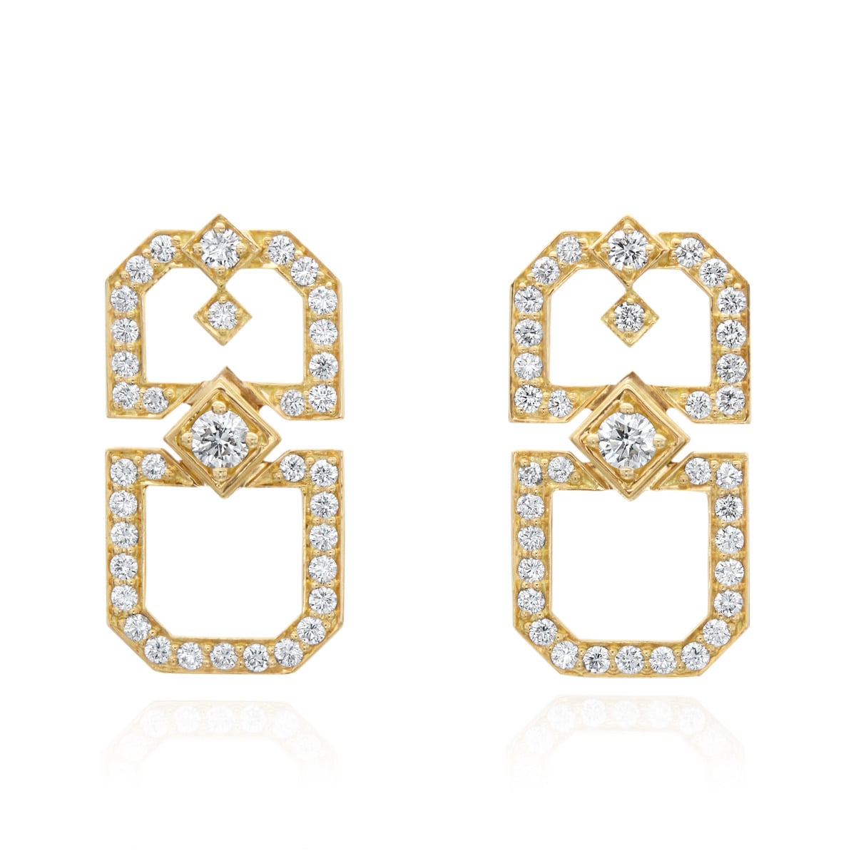 Gumuchian "Secret Garden" 18kt Yellow Gold Earrings