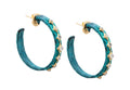 Arementa Patina Artifact Hoop Diamond Earrings