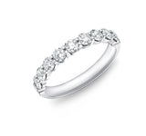 Memoire "Petite Prong" Platinum Diamond Half Eternity Band