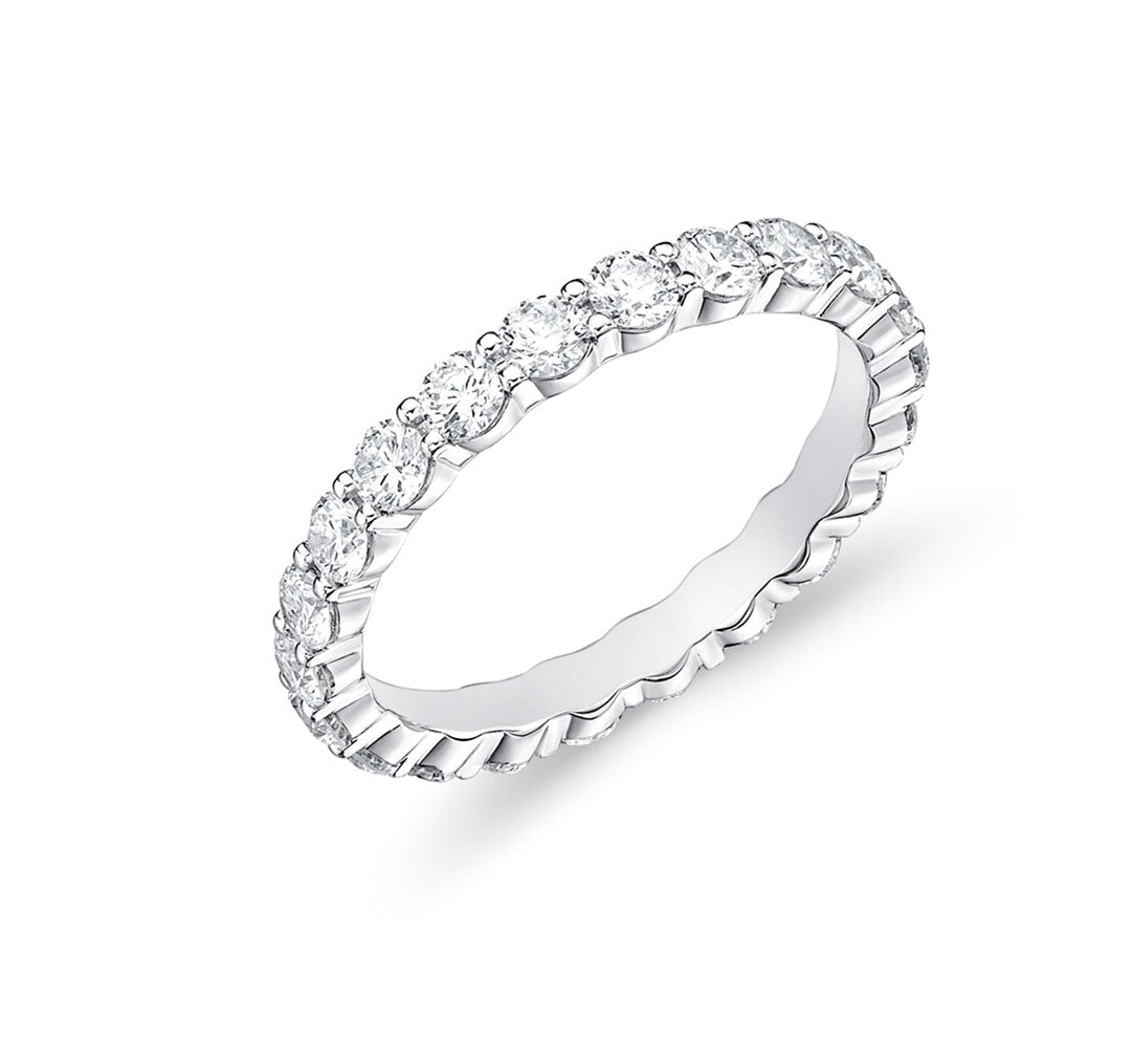 Memoire "Petite Prong" 18kt White Gold Diamond Eternity Band