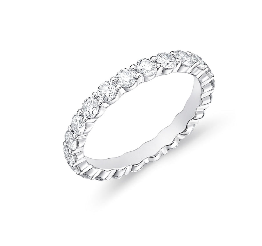 Memoire "Petite Prong" 18kt White Gold Diamond Eternity Band
