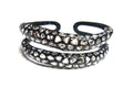 "Diamond Inlay" Diamond Cuff Bracelet in 18kt Blackened Yellow Gold