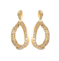 Etho Maria Brown Diamond Drop Earrings in 18kt Yellow Gold