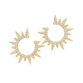 Graziela Gems Diamond Starburst Earrings in 18kt Yellow Gold