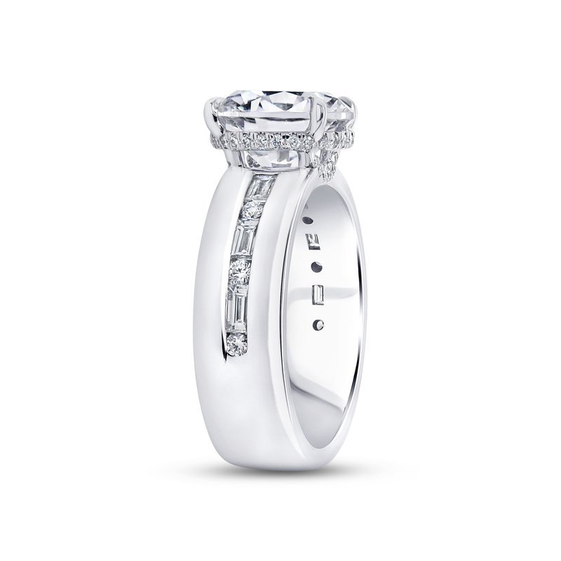 "Alexandria" Diamond Engagement Ring in 18K White Gold