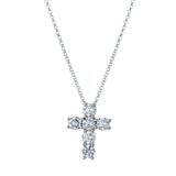 Louis Anthony Jewelers Diamond Cross Pendant 16" Necklace in 18kt White Gold