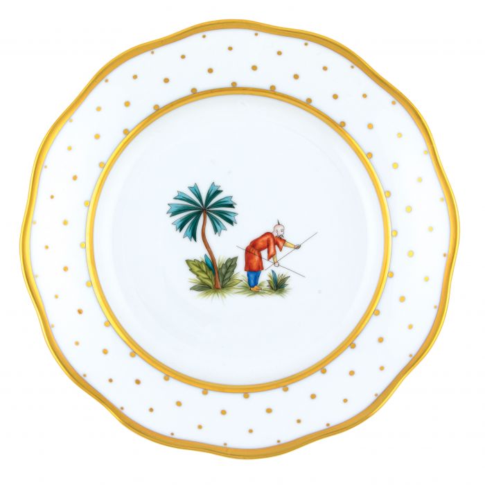 Herend Dessert Plate - Multicolor, Asian Garden Motif