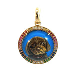 Francesca Villa Sample Being Furry Round Pendant – Custom Pet Portrait
