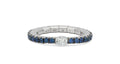 Roberto Demeglio "Extensible" White & Blue Sapphire & Diamond 18kt White Gold Stretch Ring