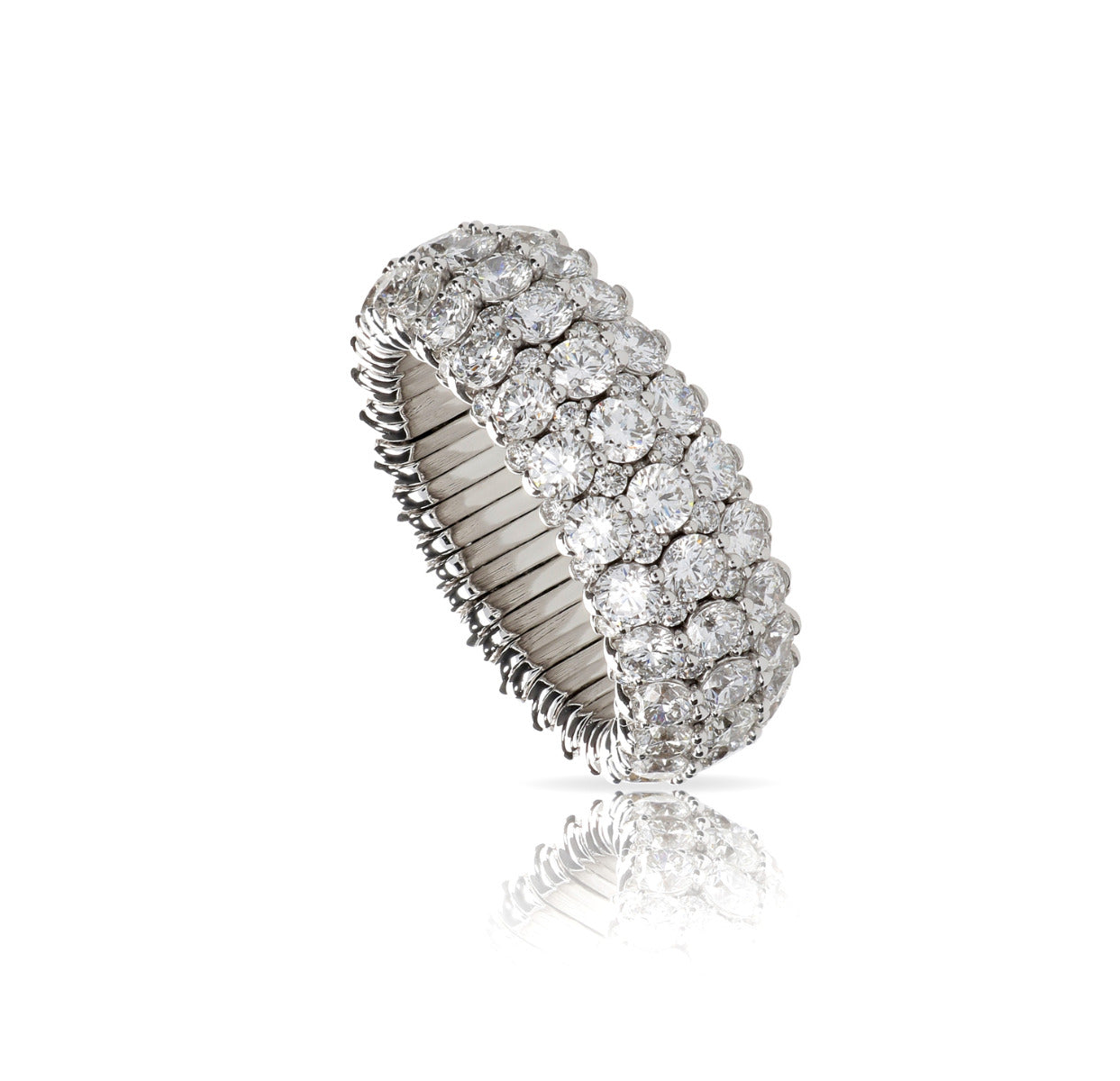 Roberto Demeglio "Extensible" Giotto Diamond 18kt White Gold Stretch Ring