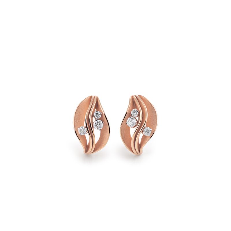 Annamaria Cammilli "Dune" 18kt Pink Champagne Gold Diamond Earrings
