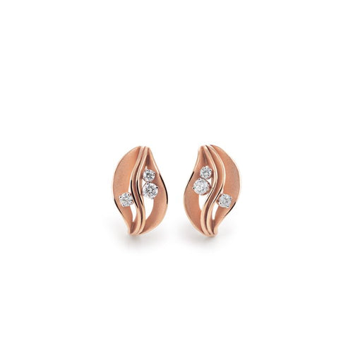 Annamaria Cammilli "Dune" 18kt Pink Champagne Gold Diamond Earrings