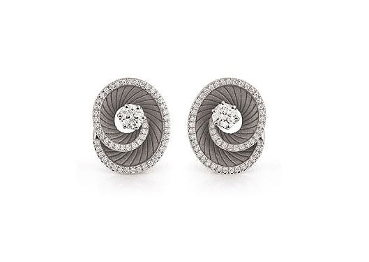 Annamaria Cammilli “Athena” 18kt Black Lava Gold Diamond Earrings