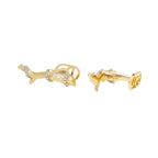 David Gotlib "Knock on Wood" Round Diamond Cufflinks in 18kt Yellow Gold