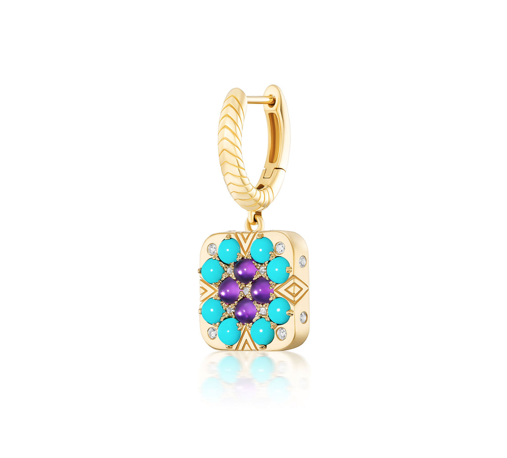 Granny Squares "Iris" Drop Huggie