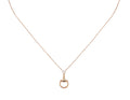 Gucci "Horsebit" 18kt Rose Gold Diamond Pendant Necklace