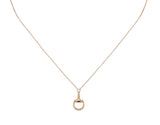 Gucci "Horsebit" 18kt Rose Gold Diamond Pendant Necklace