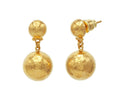 GURHAN Spell Gold Single Drop Earrings, 13mm Ball with Post Top