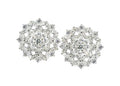 Etho Maria Mixed Diamond Flower Earrings 18kt White Gold