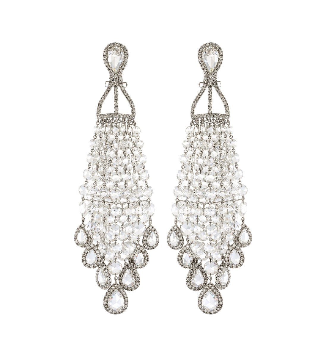 Etho Maria Diamond Drop Earrings in 18kt White Gold