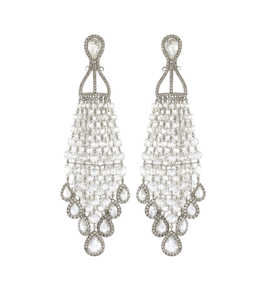 Etho Maria Diamond Drop Earrings in 18kt White Gold