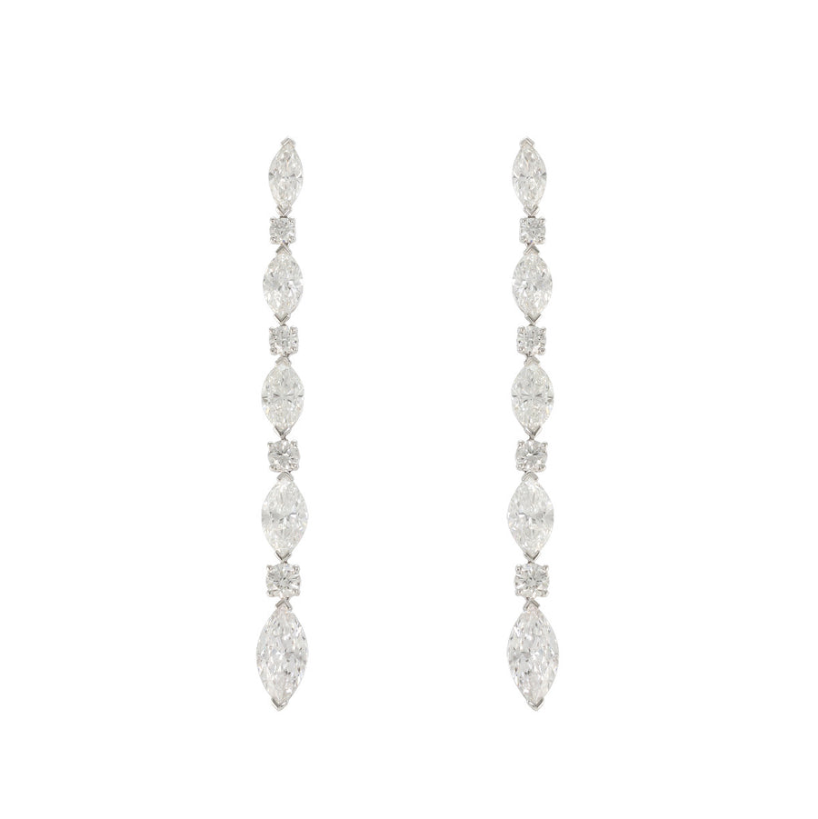 Etho Maria Diamond Drop Earrings in 18kt White Gold