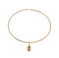 Etho Maria Brown & Yellow Diamond Pendant Necklace in 18kt Rose Gold