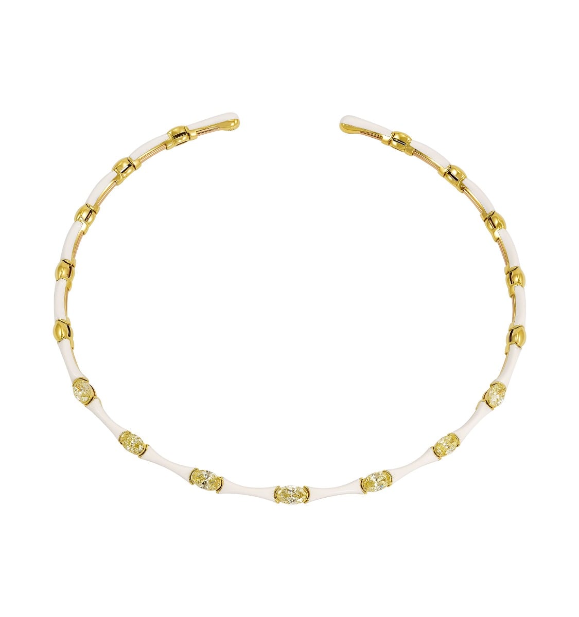 Etho Maria Yellow Diamond Choker Necklace in in 18kt Yellow Gold