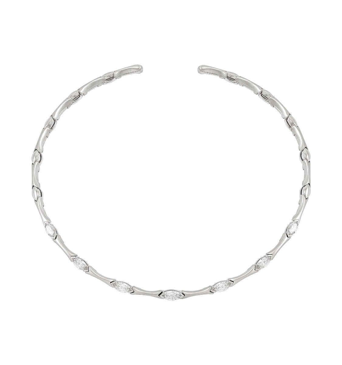 Etho Maria Marquise Diamond Choker Necklace in Gold & Platinum