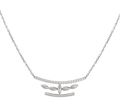 Etho Maria Diamond Bar Necklace in 18kt White Gold