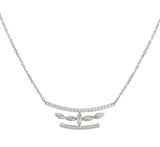Etho Maria Diamond Bar Necklace in 18kt White Gold