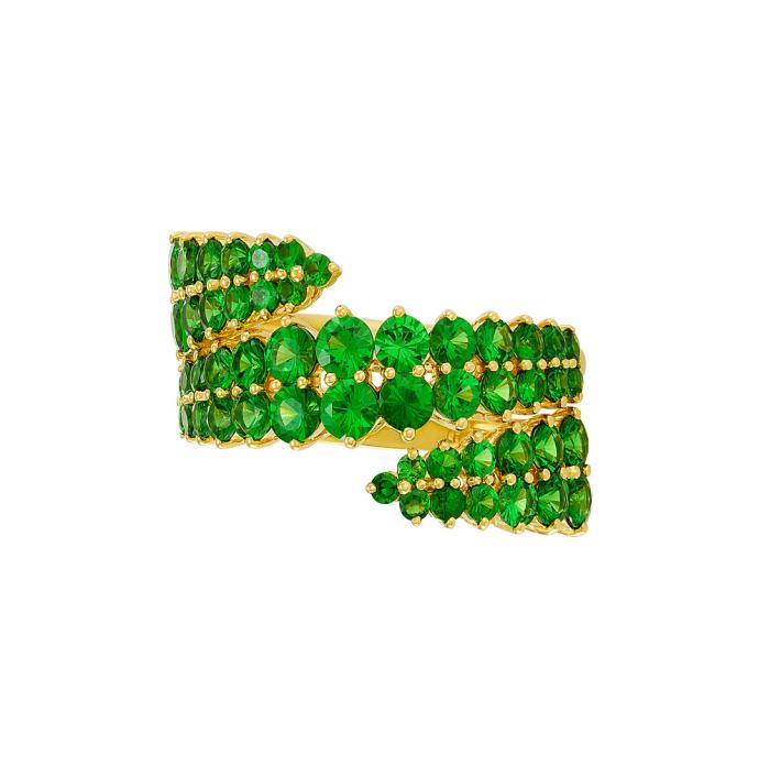 Etho Maria Gemini Tsavorite Ring in 18kt Yellow Gold