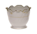 Herend Ribbed Cachepot - Golden Edge