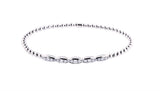 Hulchi Belluni "Tresore" Stretch Bracelet in 18kt White Gold with Pave Diamonds