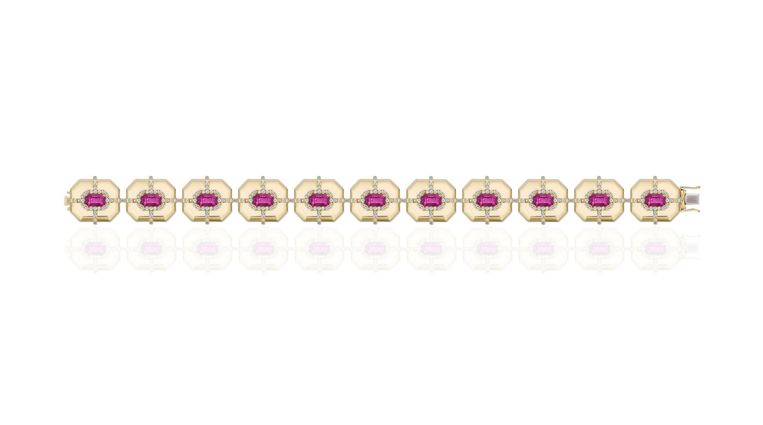 Goshwara "G-One" Ruby Bracelet with Diamonds