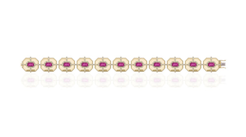 Goshwara "G-One" Ruby Bracelet with Diamonds