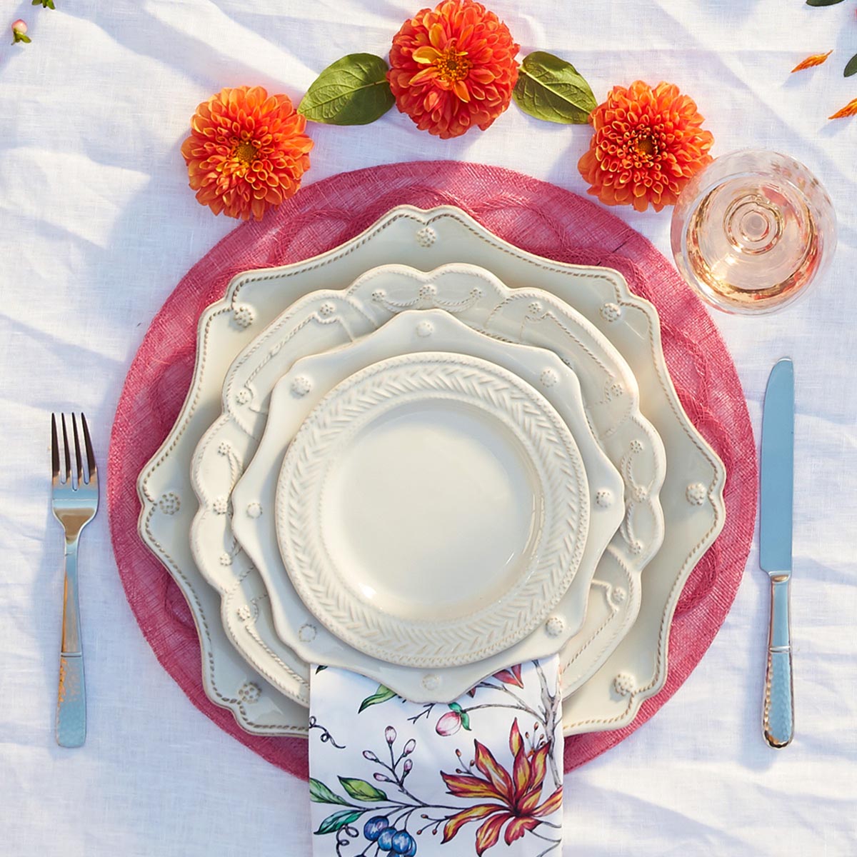 Charger/Platter Plate - Whitewash