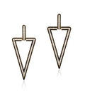 Goshwara "Queen" Triangular Diamond Earrings with Enamel