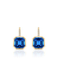 Goshwara "Gossip" London Blue Topaz & Diamond Earrings In 18kt Yellow Gold