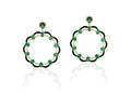 Goshwara Limited Edition Green Tsavorite with Diamonds Earrings
