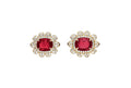 Goshwara "G-One" Garnet and Diamond Stud Earrings