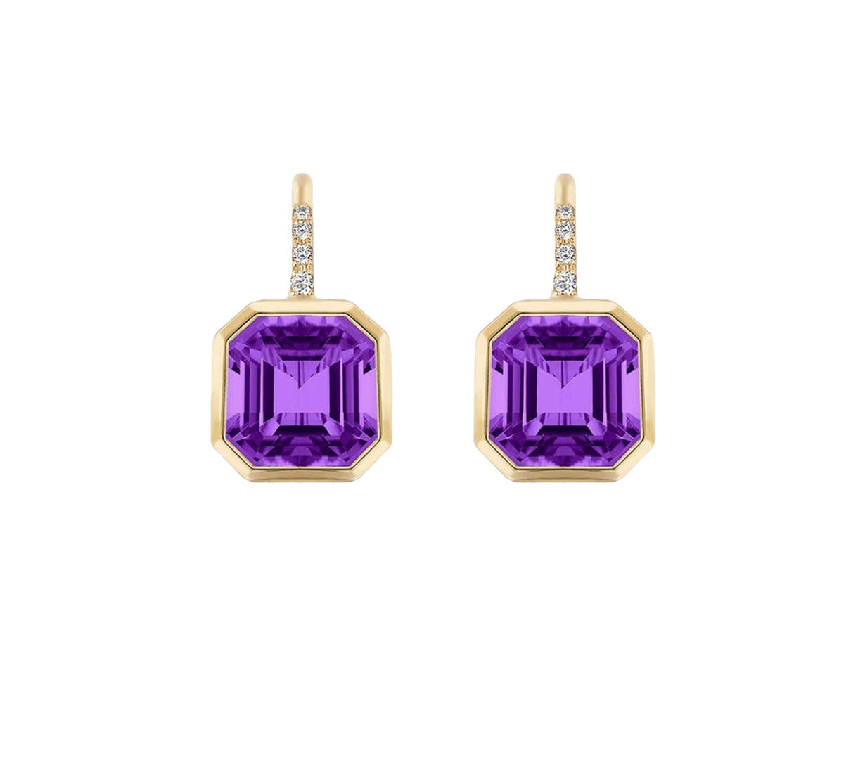 Goshwara Goshwara "Gossip" Amethyst and Diamond Earrings
