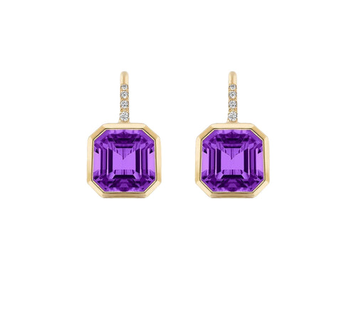 Goshwara Goshwara "Gossip" Amethyst and Diamond Earrings