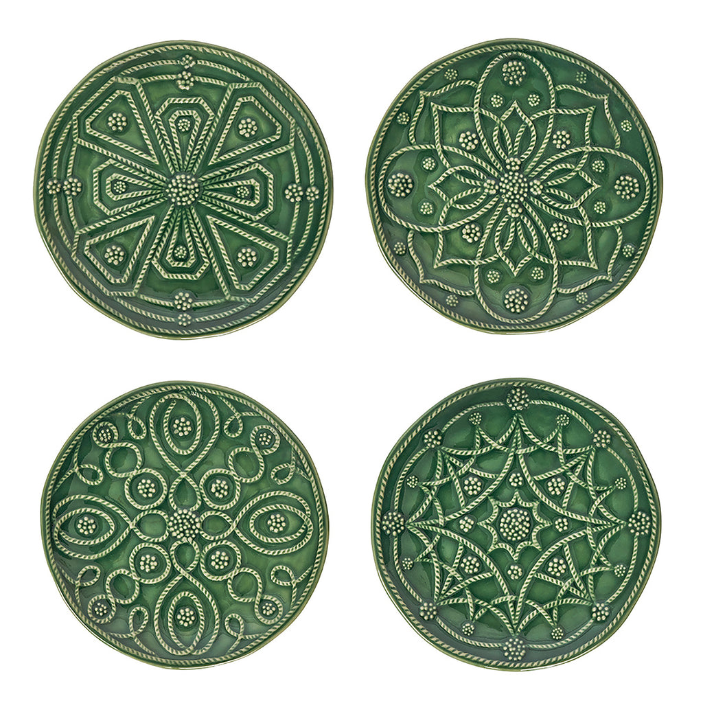 Side/Cocktail Plate Assorted Set/4 - Basil