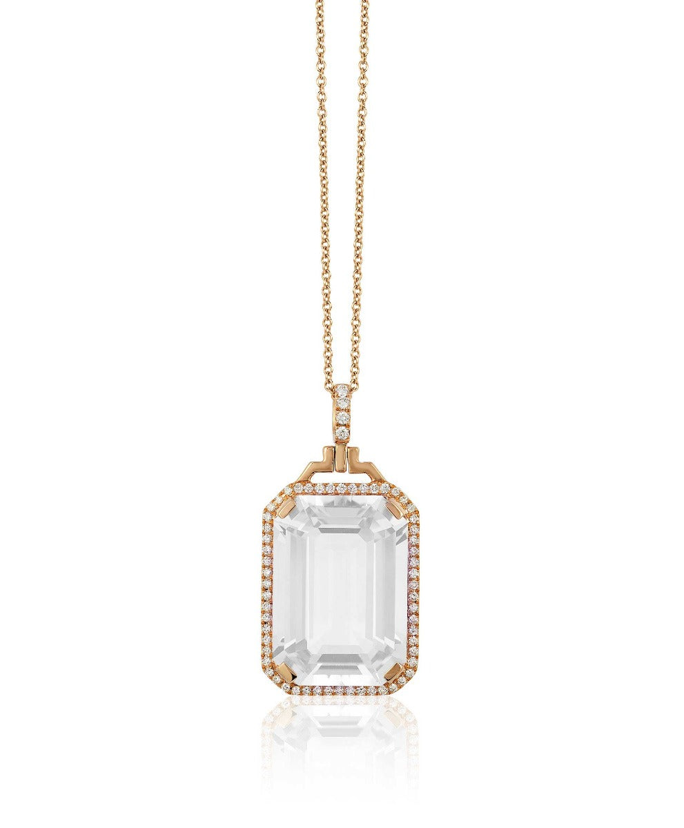 Goshwara "Gossip" Moon Quartz Pendant Necklace In 18kt Yellow Gold