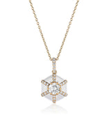 Goshwara "Queen" Diamond Hexagon Pendant Necklace in 18kt Yellow  Gold