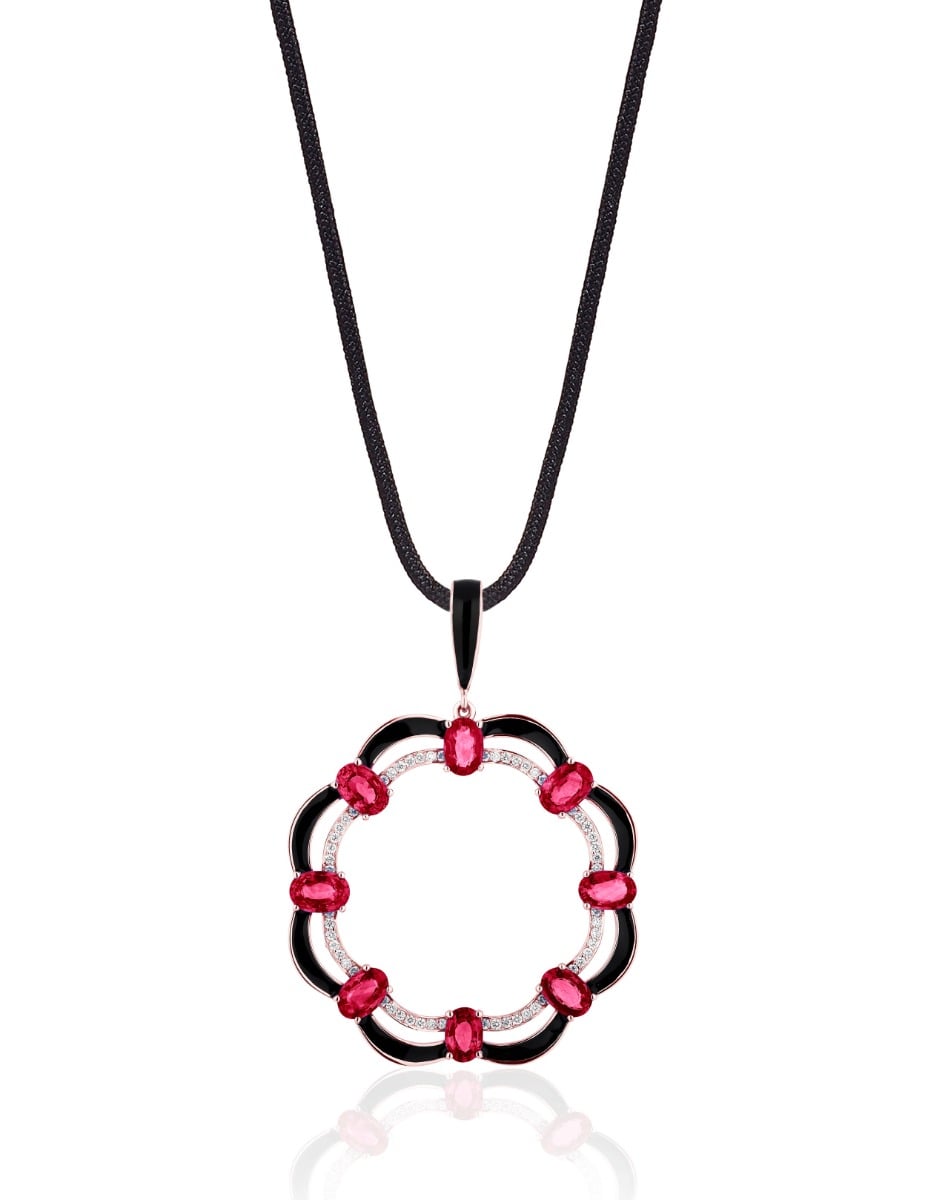Goshwara "Limited Edition" Ruby Necklace With Diamonds