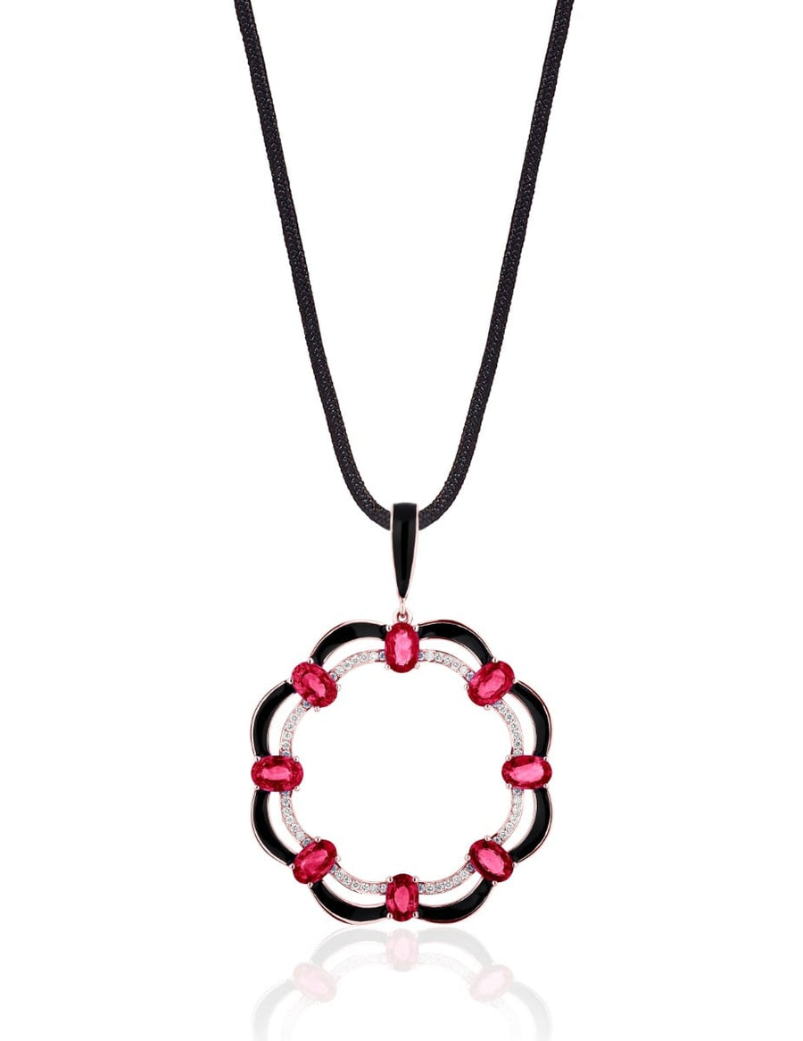 Goshwara "Limited Edition" Ruby Necklace With Diamonds