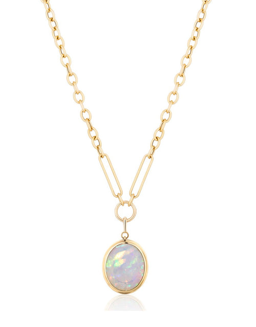 Goshwara "G-One" Opal Cabochon Pendant Necklace