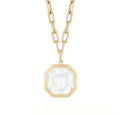 Goshwara "Manhattan" Asscher Cut Moon Quartz Pendant Necklace
